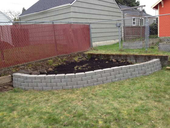 finished retaining wall