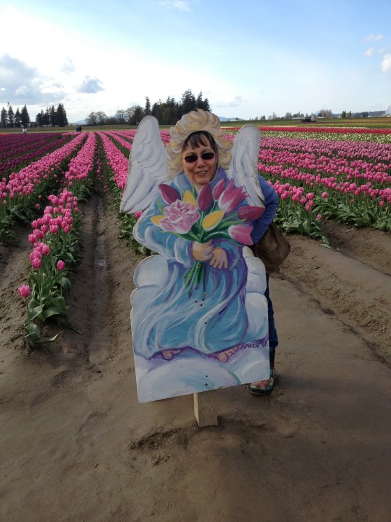 Mom as tulip angel