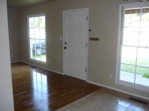 front door from garage door